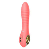 Leten - Fairy Magnetic Rechargeable Thrusting Vibrator with White Rabbit Massager (Pink)