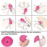 Little Fish Clit sucker Sex Toy Water Proof Rechargeable Tongue Licking Vibrators For women - Pink