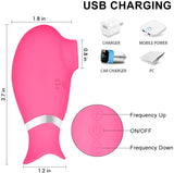 Little Fish Clit sucker Sex Toy Water Proof Rechargeable Tongue Licking Vibrators For women - Pink