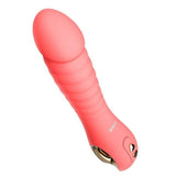 Leten - Fairy Realistic Magnetic Rechargeable Thrusting Vibrator with White Rabbit Massager (Pink)