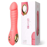 Leten - Fairy Realistic Magnetic Rechargeable Thrusting Vibrator with White Rabbit Massager (Pink)