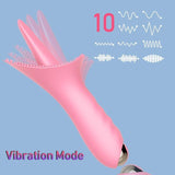 New Arrival 10 Modes Dildo Tongue Vibrator Nipple Massage