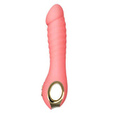 Leten - Fairy Realistic Magnetic Rechargeable Thrusting Vibrator with White Rabbit Massager (Pink)